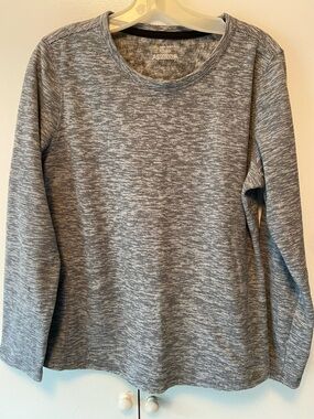 tek gear Gray Heather Long-Sleeve Crew Neck Top